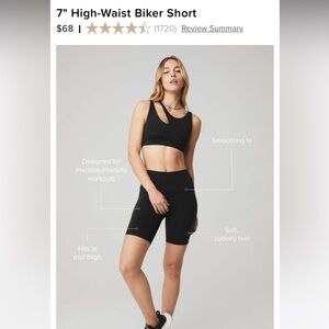 Alo Yoga 7’’ High-Waist Biker Short in Black
